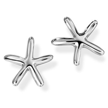 Silver Starfish Stud Earrings