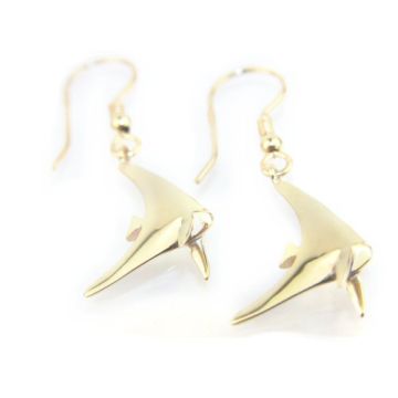 9ct Gold Batfish Earrings