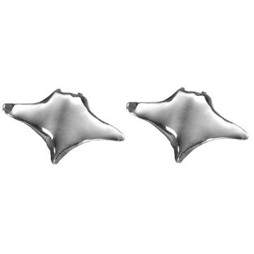 Silver Manta Ray Stud Earrings