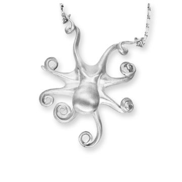 Silver Octopus on Hayseed Chain